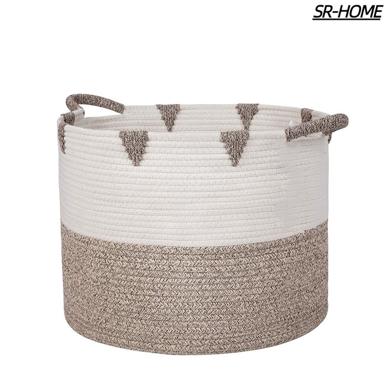 SRHOME Cotton Rope Storage Baskets Wayfair Canada
